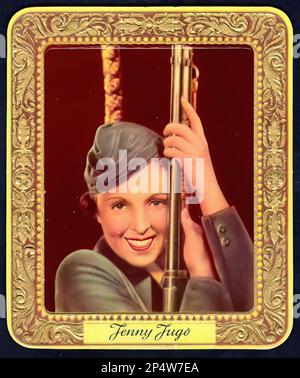 Portrait of Jenny Jugo 00011 - Vintage German Cigarette Card Stock Photo