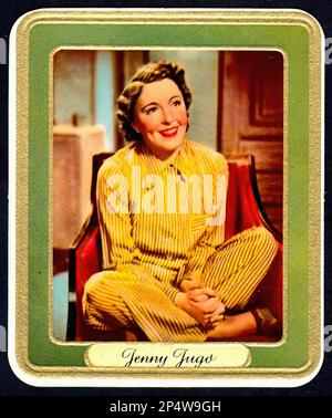 Portrait of Jenny Jugo  - Vintage German Cigarette Card 05 Stock Photo