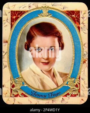 Portrait of Jenny Jugo 008 - Vintage German Cigarette Card Stock Photo