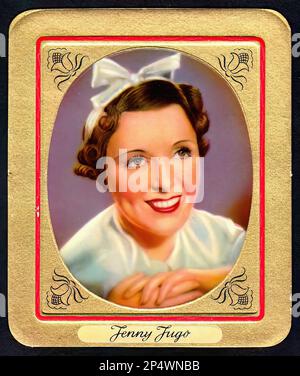 Portrait of Jenny Jugo  - Vintage German Cigarette Card 01 Stock Photo