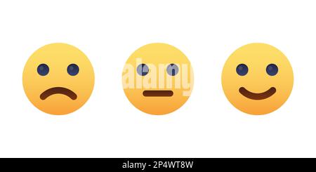 Smile face icon set. Different emotions Stock Vector