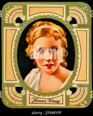 Portrait of Hanna Waag - Vintage German Cigarette Card Stock Photo - Alamy