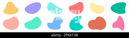 Abstract liquid shapes icon set Stock Vector