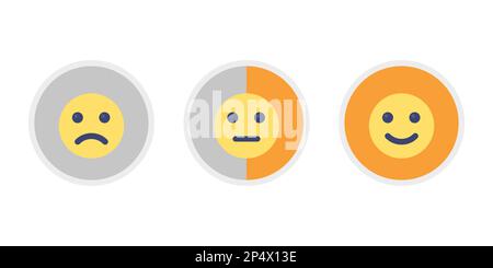 Mood meter smile icons concept Stock Vector