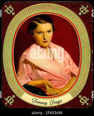 Portrait of Jenny Jugo 00012 - Vintage German Cigarette Card Stock Photo