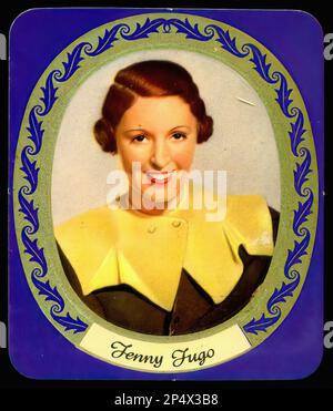 Portrait of Jenny Jugo 00013 - Vintage German Cigarette Card Stock Photo