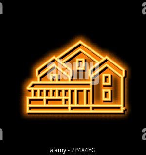 cottage house neon glow icon illustration Stock Vector Image & Art - Alamy
