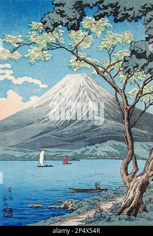 Mount Fuji from Lake Yamanaka print in high resolution by Hiroaki Takahashi Stock Photo