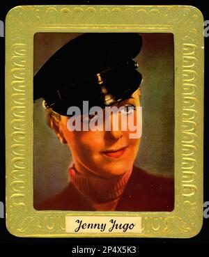 Portrait of Jenny Jugo 00010 - Vintage German Cigarette Card Stock Photo