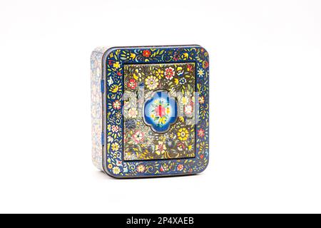 vintage litho tin box with flowers for Horner of Chester Le Street ...