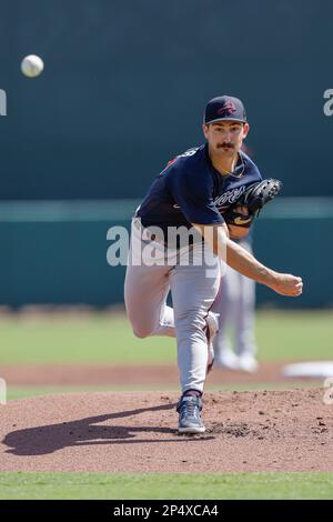 Atlanta Braves pitcher Rolddy Munoz (40) during a MiLB Spring