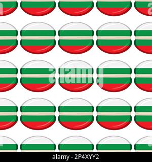 Pattern cookie with flag country Bulgaria in tasty biscuit, pattern cookie consist of flag country Bulgaria on natural biscuit, fresh biscuit cookie w Stock Vector
