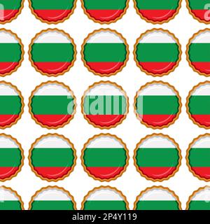 Pattern cookie with flag country Bulgaria in tasty biscuit, pattern cookie consist of flag country Bulgaria on natural biscuit, fresh biscuit cookie w Stock Vector