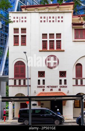 Telok Ayer Chinese Methodist Church, Telok Ayer Street, Singapore Stock Photo