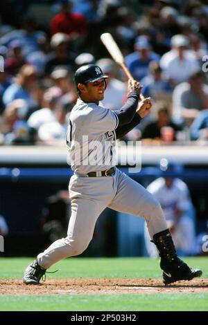 Jorge Posada of the New York Yankees during batting practice before game  against the Los Angeles Angels of Anaheim at Angel Stadium in Anaheim,  Calif Stock Photo - Alamy