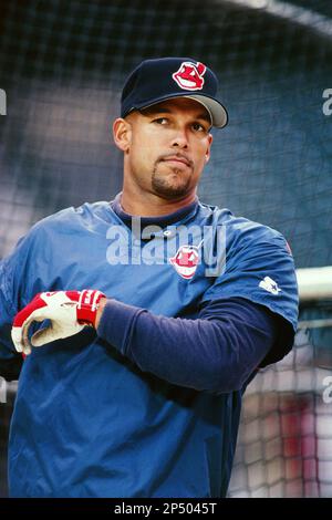 David Justice of the Cleveland Indians during a game against the