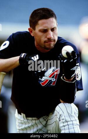 Gary DiSarcina of the Anaheim Angels during a game at Anaheim