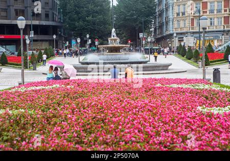 Plaza de Don Federico Moyua, Bilbao, Spain Stock Photo