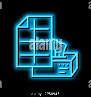 tissue paper neon glow icon illustration Stock Vector