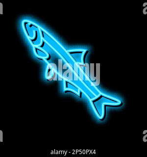 peruvian anchoveta neon glow icon illustration Stock Vector