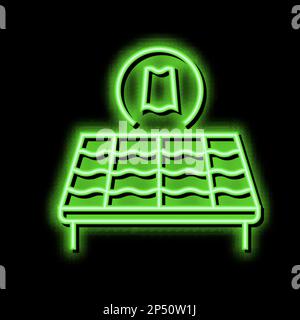 slate roof neon glow icon illustration Stock Vector