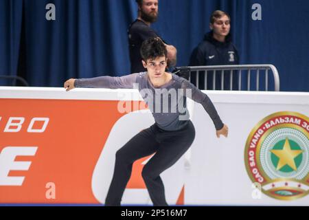 Saint Petersburg, Russia. 05th Mar, 2023. Artur Danielian performs during the rental of Men in the Final of the Grand Prix of Russia in Figure Skating 2023, which took place in St. Petersburg, in the sports complex 'Jubilee. Credit: SOPA Images Limited/Alamy Live News Stock Photo