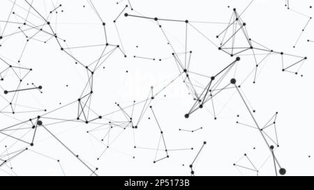 Plexus effect. Technology background. Global network connection. Digital data visualization. Vector illustration. Plexus fantasy abstract technology. Stock Photo