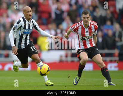 YOAN GOUFFRAN & ADAM JOHNSON SUNDERLAND V NEWCASTLE UNITED STADIUM OF ...