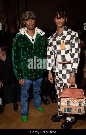 Jaden Smith and Pharrell Williams attend the Louis Vuitton Fall/Winter  2023-2024 ready-to-wear collection presented Monday, March 6, 2023 in  Paris. (Vianney Le Caer/Invision/AP Stock Photo - Alamy