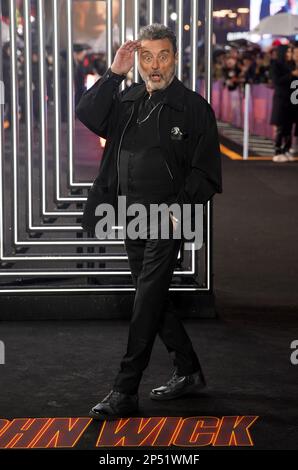 Ian McShane attending the gala screening of John Wick: Chapter 4, at Cineworld Leicester Square, London. Picture date: Monday March 6, 2023. Stock Photo