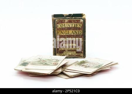 vintage card game counties of england by Jaques & son of Hatton Garden London Second series possibly 1920s Stock Photo