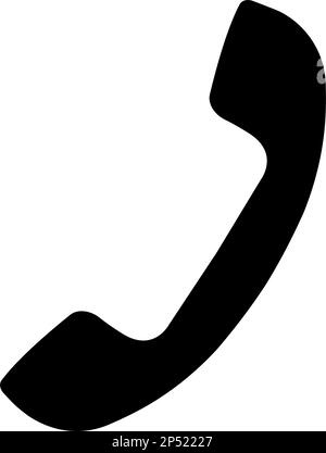 Phone icon symbol. Retro handset telephone symbol. Flat vector illustration Stock Vector