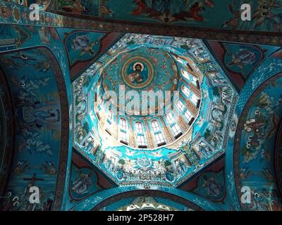 interior of an orthodox church in Baia Mare city Stock Photo