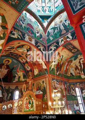 interior of an orthodox church in Baia Mare city Stock Photo