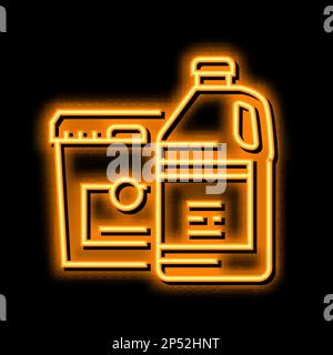 silicon resin thermoset neon glow icon illustration Stock Vector