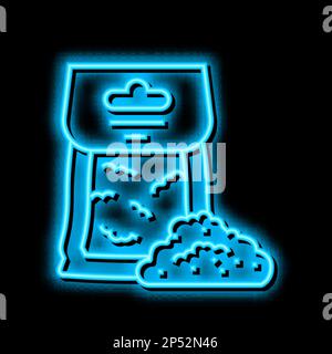 buckwheat flour bag neon glow icon illustration Stock Vector Image ...