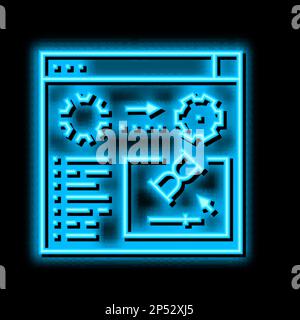 autocad 3d program neon glow icon illustration Stock Vector Image & Art ...