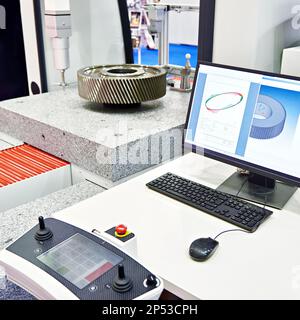 Coordinate Measuring Machine with 3d head Stock Photo