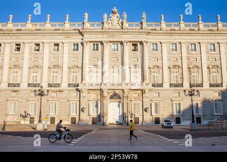 Palacio Real (Royal Palace) of Madrid, from Plaza de Oriente. Madrid, Spain Stock Photo