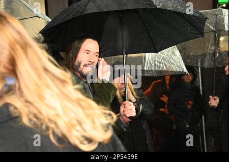 London, UK. 06/03/2023, Keanu Reeves attends the UK gala screening of 'John Wick: Chapter 4 at Cineworld Leicester Square, London, UK. Photo date: 6th March 2023. Stock Photo