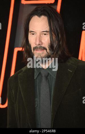 London, UK. 06/03/2023, Keanu Reeves attends the UK gala screening of 'John Wick: Chapter 4 at Cineworld Leicester Square, London, UK. Photo date: 6th March 2023. Stock Photo