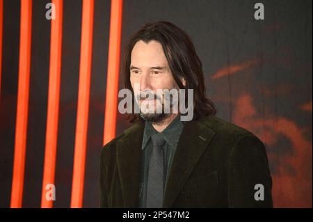 London, UK. 06/03/2023, Keanu Reeves attends the UK gala screening of 'John Wick: Chapter 4 at Cineworld Leicester Square, London, UK. Photo date: 6th March 2023. Stock Photo