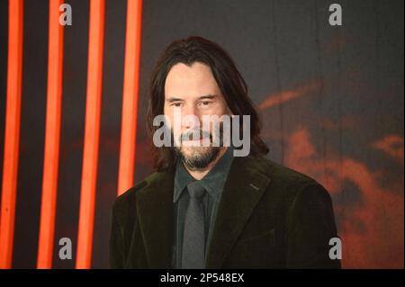 London, UK. 06/03/2023, Keanu Reeves attends the UK gala screening of 'John Wick: Chapter 4 at Cineworld Leicester Square, London, UK. Photo date: 6th March 2023. Stock Photo