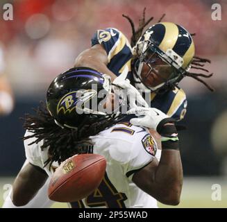 A pass intended for Baltimore Ravens wide receiver Devard Darling