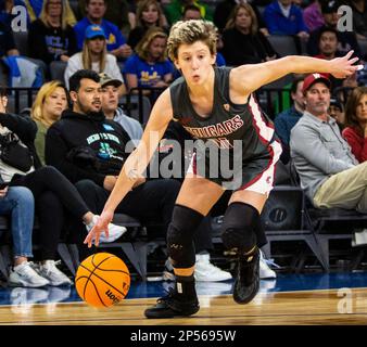 LasVegas, NV, USA. 05th Mar, 2023. A. Washington State guard Astera Tuhina (11)goes to the basket during the NCAA Women's Basketball Pac -12 Tournament Championship game between UCLA Bruins and the Washington State Cougars. Washington State beat UCLA 65-61at Mandalay Bay Michelob Arena Las Vegas, NV. Thurman James /CSM/Alamy Live News Stock Photo