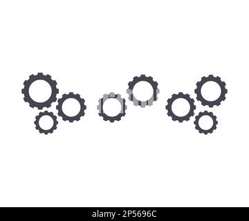 Setting gear icon. Gear wheel icon set. Gears design collection on white background vector design and illustration. Stock Vector