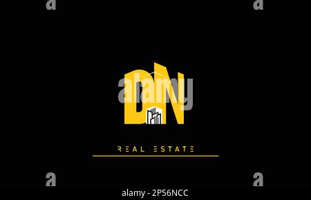 Real Estate letters Initials Monogram logo DN , ND Stock Vector