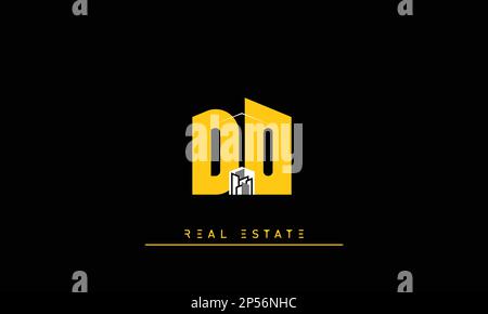 Real Estate letters Initials Monogram logo DO , OD Stock Vector