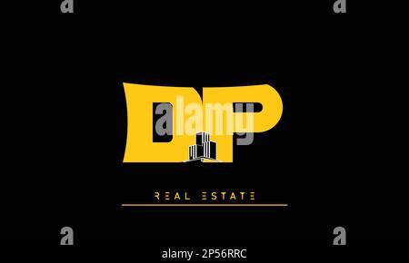 Real Estate letters Initials Monogram logo DP , PD Stock Vector
