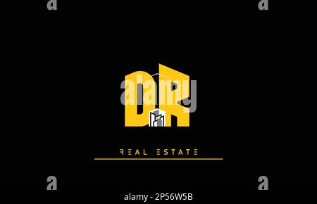 Real Estate letters Initials Monogram logo DR , RD Stock Vector